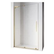 Двері у нішу розсувні Walk-In правосторонні KOER SR SD07 120x200 прозоре скло EASY CLEAN матове золото (KR5774)